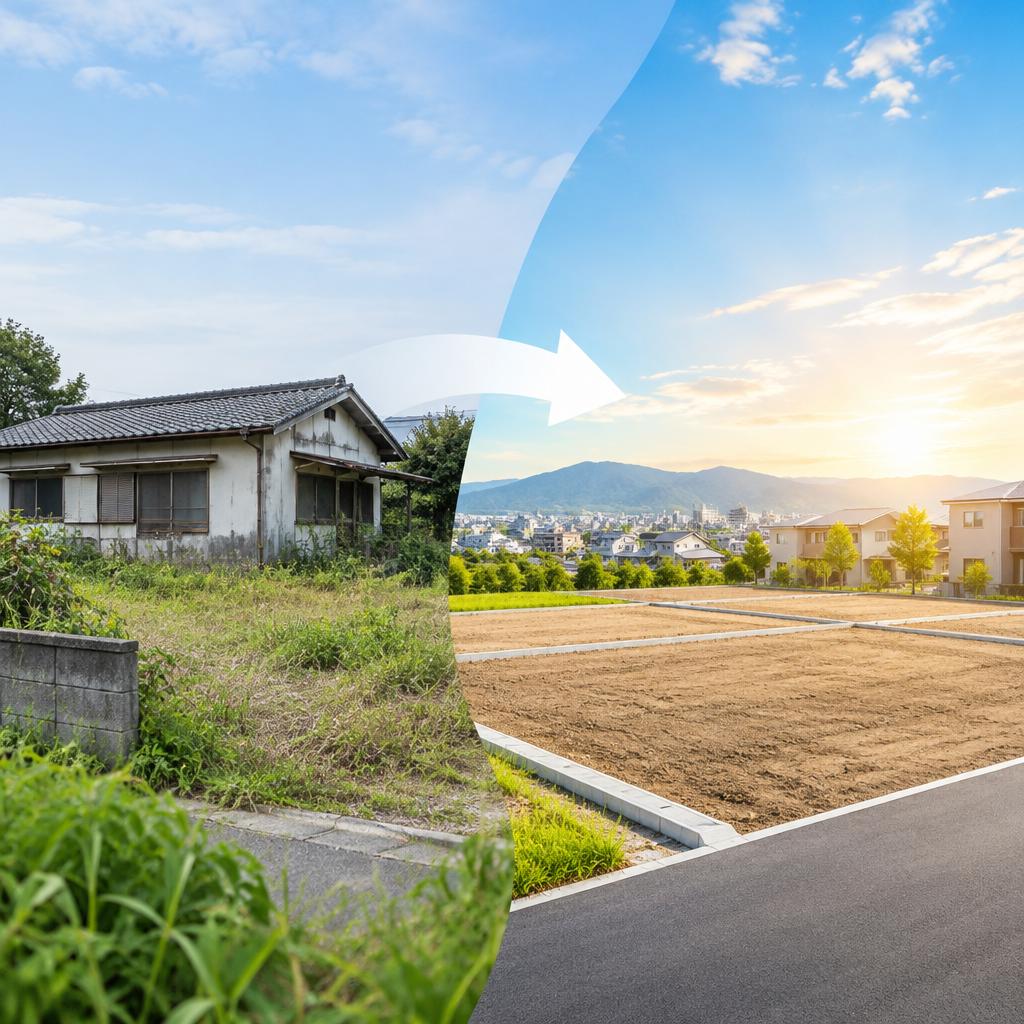 あなたの遊休地、次のステージへ！空き家も土地も、迷いから納得の一歩へ。無料相談・オンライン対応で、売却や活用の不安を解消します。