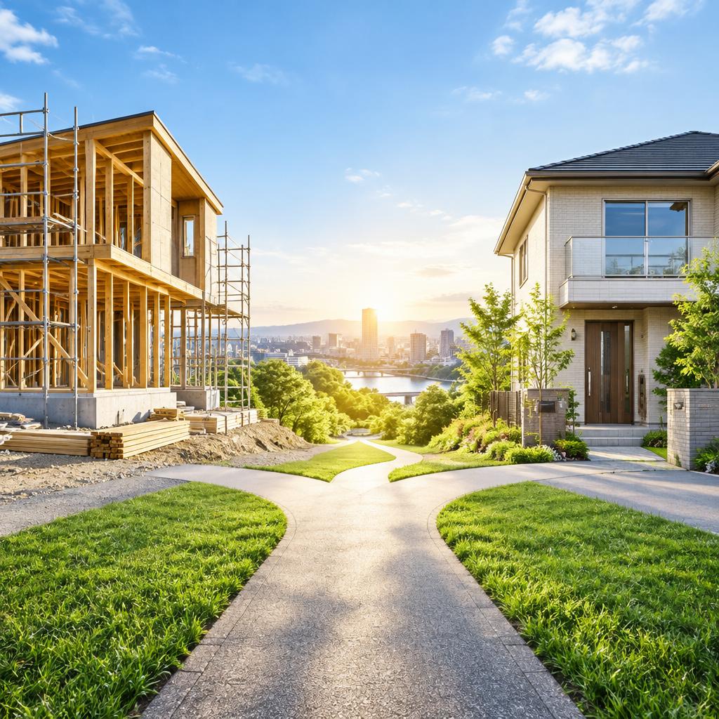 新築か建売か、その迷いを理想の住まいへの第一歩に。未来の暮らしも資産価値も、納得できる選択を藍ランド不動産と。
